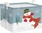 Rectangular Snowman Christmas Basket Large Blue Winter Snowflake Shelf Basket Clothes Toy Book Gift Nursery Basket Collapsible Wrap Ornament Storage